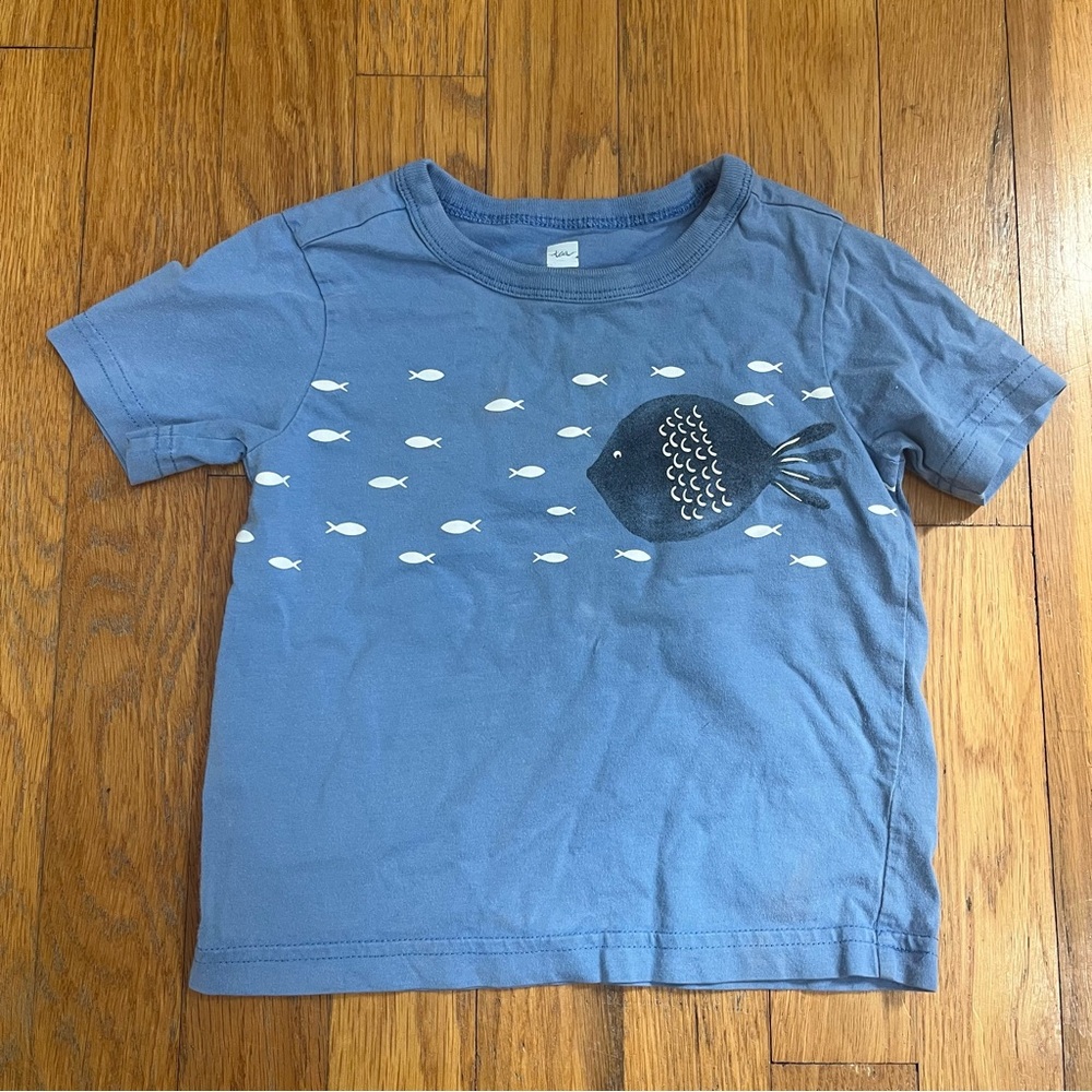 Tea Collection Blue Fish Graphic Tee